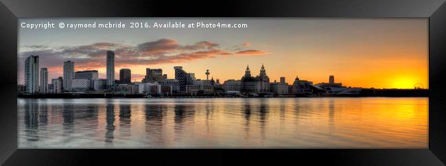  "Liverpool Waterfront" Framed Print by raymond mcbride