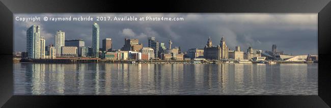 Liverpool Waterfront Panoramic Framed Print by raymond mcbride