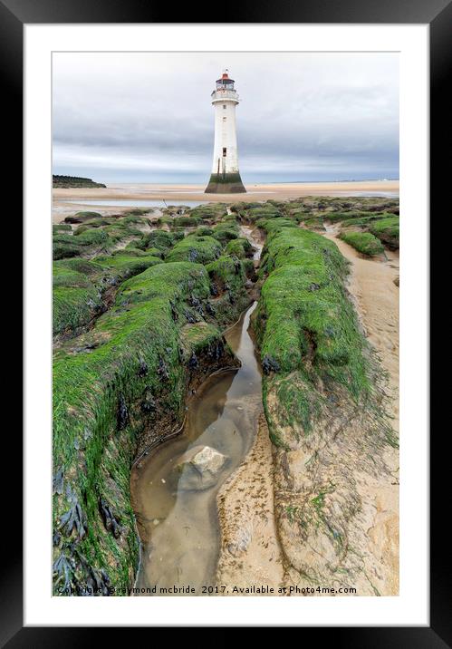 Perch Rock Lighthouse. Framed Mounted Print by raymond mcbride