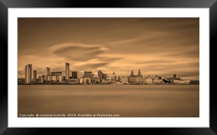 Liverpool Waterfront Framed Mounted Print by raymond mcbride