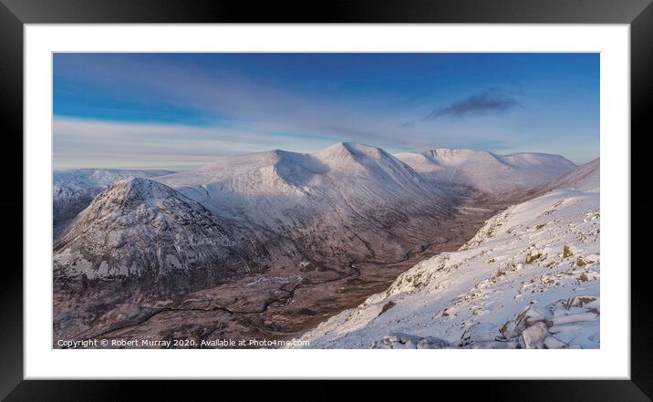The Lairig Ghru in Winter  Framed Mounted Print by Robert Murray