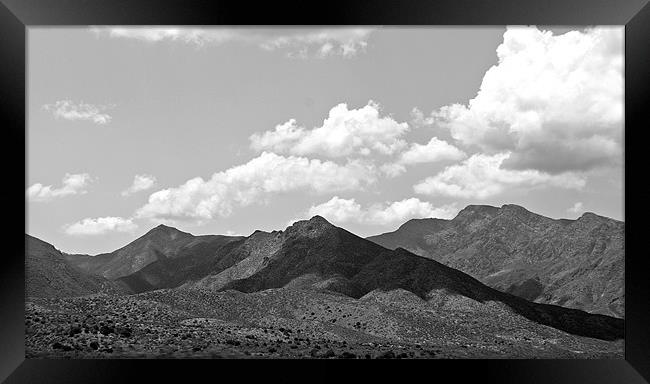 Mountains and Hills with Clouds Framed Print by Isabel Antonelli