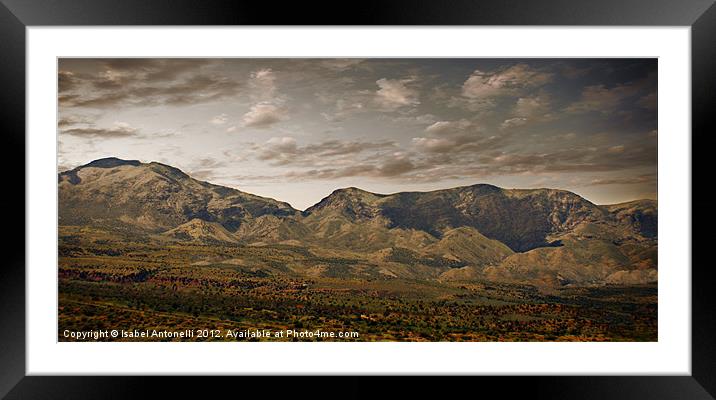 Mountain Desert Slopes Framed Mounted Print by Isabel Antonelli