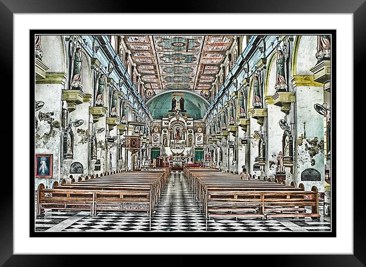 Old Church Framed Mounted Print by Art Magdaluyo