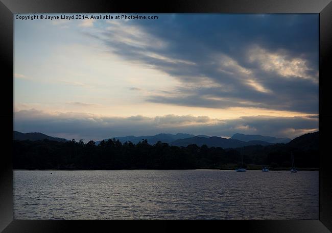 Lake District clouds at dusk Framed Print by J Lloyd