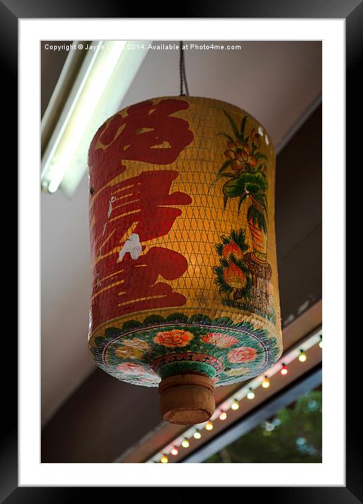 Paper lantern, Singapore Framed Mounted Print by J Lloyd