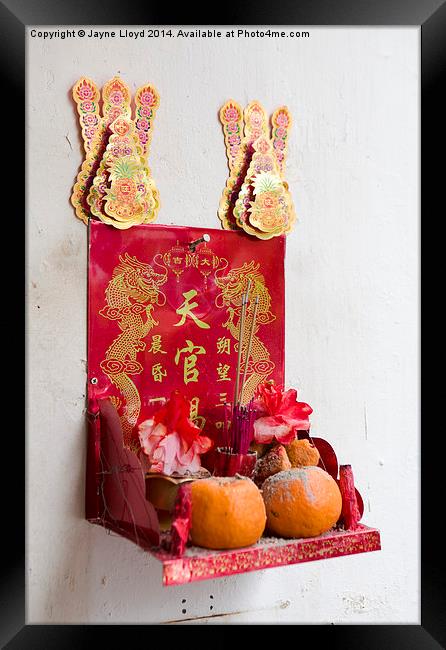 Chinese New Year Offerings Framed Print by J Lloyd