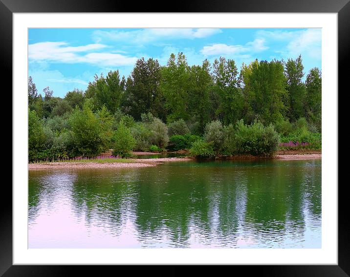 2209-river drina Framed Mounted Print by elvira ladocki