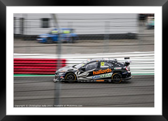 No 52 Gordon Shedden Framed Mounted Print by Christopher Kelly