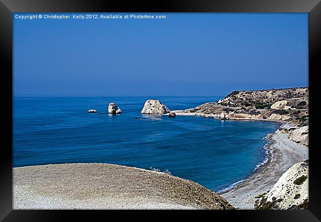 Aphrodite's birth place Framed Print by Christopher Kelly