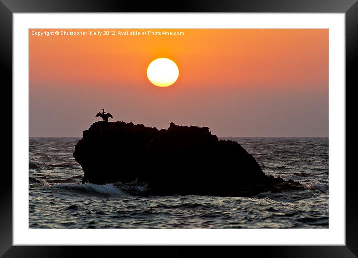 Cyprus Sunset Framed Mounted Print by Christopher Kelly