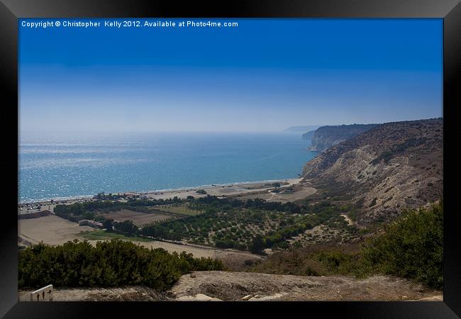 The Beautiful Kourion Beach, Framed Print by Christopher Kelly