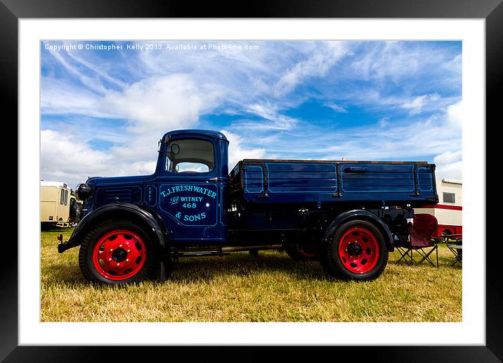 Classic truck Framed Mounted Print by Christopher Kelly