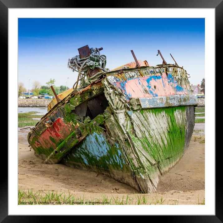 Abandoned Barnacle Framed Mounted Print by Christopher Kelly