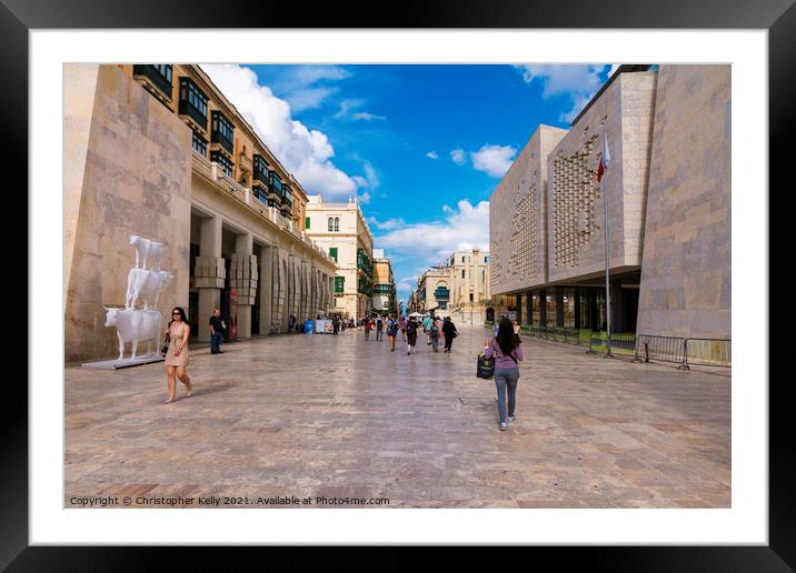 Valletta shops Framed Mounted Print by Christopher Kelly