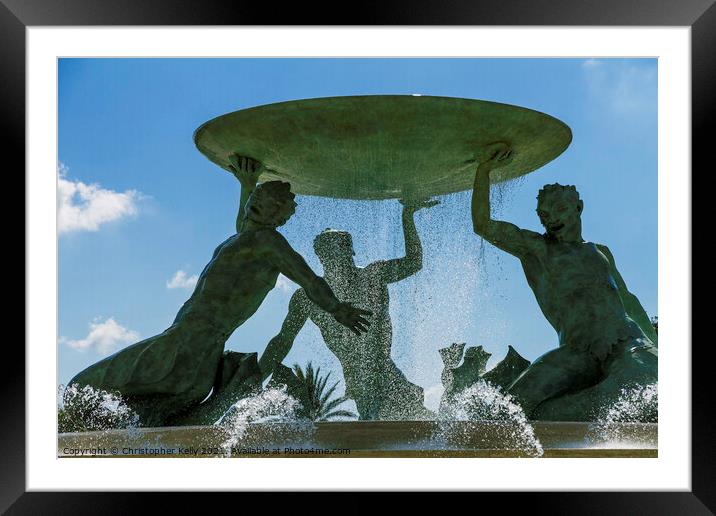 Triton Fountains Framed Mounted Print by Christopher Kelly