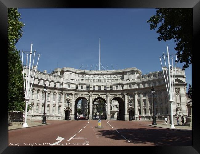 The Admiralty Arch in London, United Kingdom. Framed Print by Luigi Petro