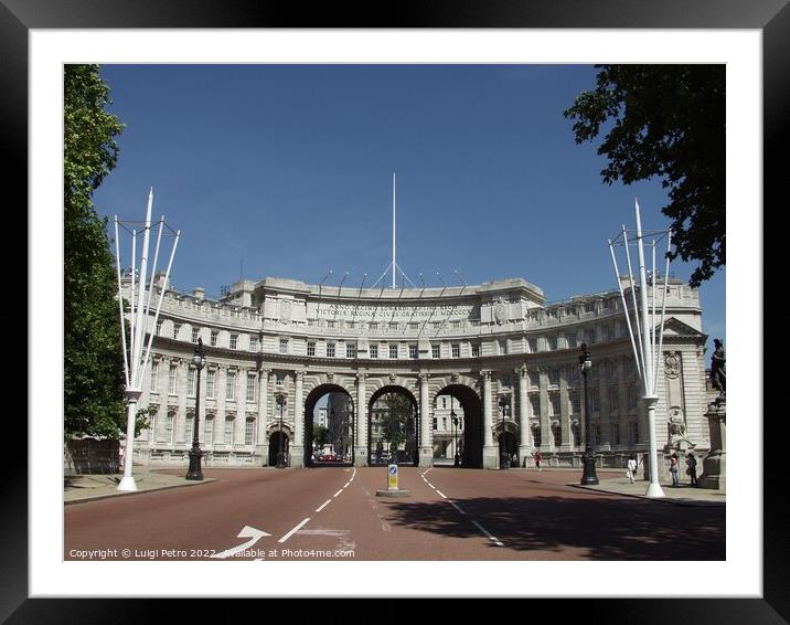 The Admiralty Arch in London, United Kingdom. Framed Mounted Print by Luigi Petro