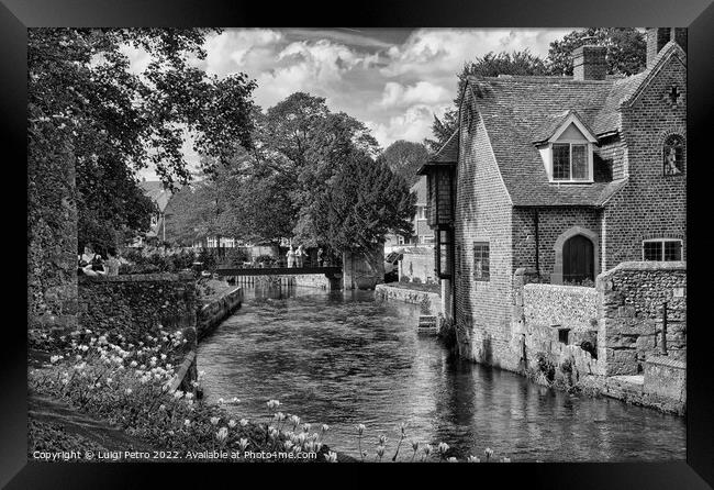 Serene Punting on Great Stour Framed Print by Luigi Petro