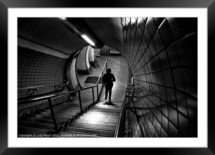 Descending into the Depths Framed Mounted Print by Luigi Petro