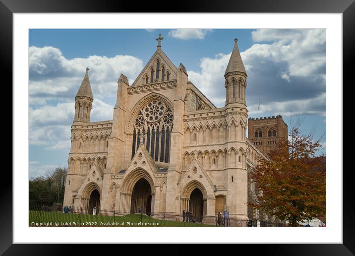 Majestic St Albans Cathedral A Symbol of History a Framed Mounted Print by Luigi Petro