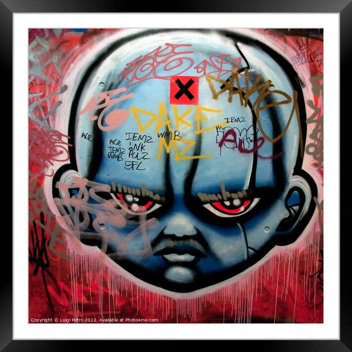 Twisted Expression Londons Urban Art Framed Mounted Print by Luigi Petro