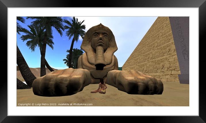 The Enigmatic Sphinx Framed Mounted Print by Luigi Petro