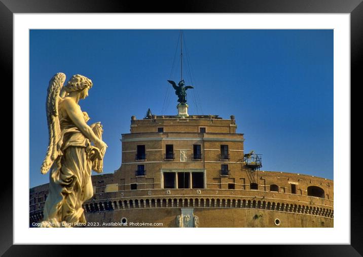 The Fortress of Castel Sant' Angelo, Rome, Italy. Framed Mounted Print by Luigi Petro