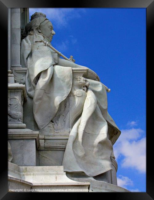 Detail of Queen Victoria Statue, Queen Victoria Me Framed Print by Luigi Petro