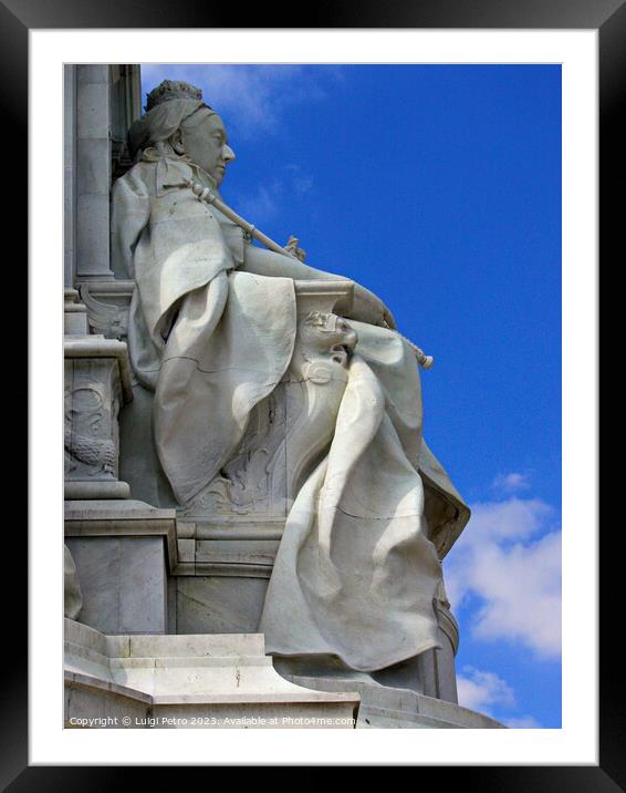 Detail of Queen Victoria Statue, Queen Victoria Me Framed Mounted Print by Luigi Petro