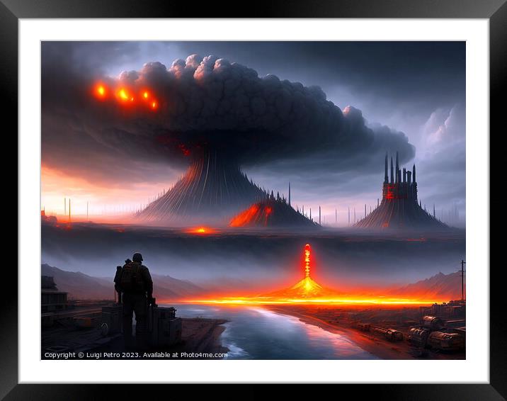 The End Draws Near An Apocalyptic Tale Framed Mounted Print by Luigi Petro