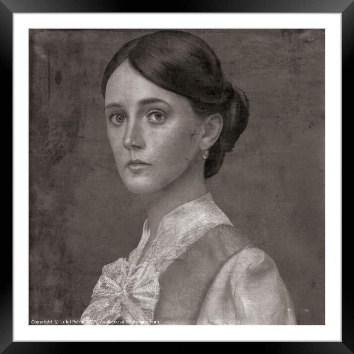 Classic studio portrait of  a Victorian young woma Framed Mounted Print by Luigi Petro