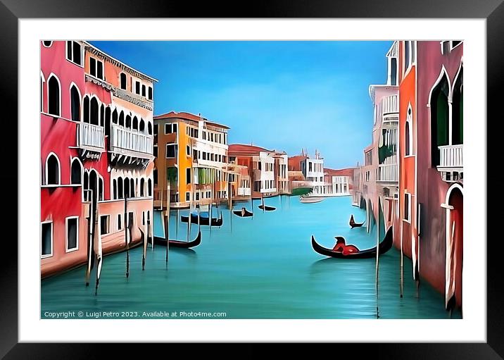 View of the Gran Canal , Venice, Italy. Framed Mounted Print by Luigi Petro