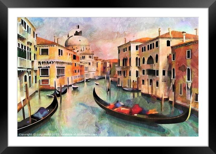 View of the Gran Canal , Venice, Italy. Framed Mounted Print by Luigi Petro