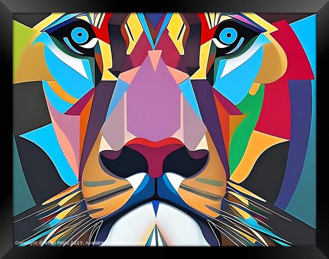 Majestic Lion King Framed Print by Luigi Petro