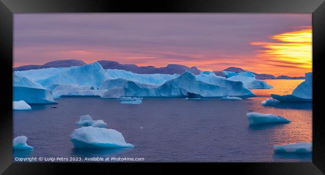 Frozen Beauty in Antarctica Framed Print by Luigi Petro