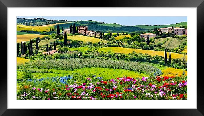 Panoramic Experience of Rustic Tranquillity Framed Mounted Print by Luigi Petro