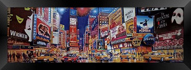 Time Square New York  Framed Print by Sue Bottomley