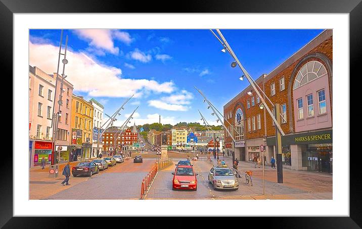  High Street in Cork city Ireland Framed Mounted Print by Sue Bottomley