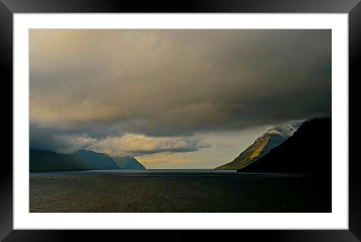  Leaving the Faroe Islands by Sea Framed Mounted Print by Sue Bottomley
