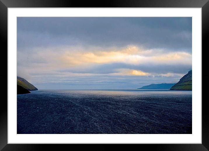  Leaving the Faroe Islands by Sea Framed Mounted Print by Sue Bottomley