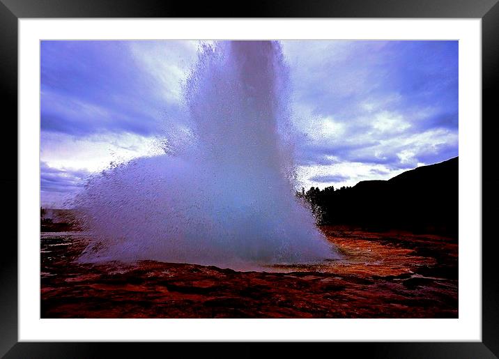  Natural Geysir in Iceland Framed Mounted Print by Sue Bottomley