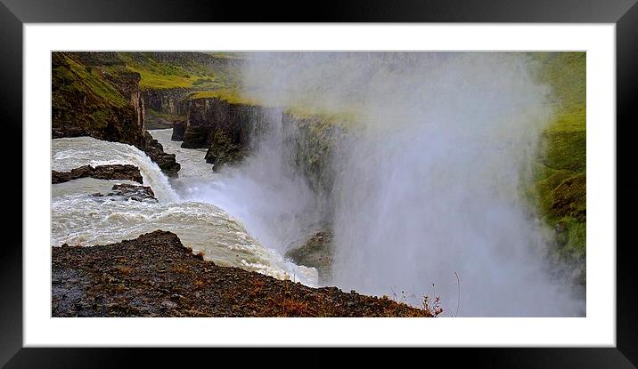  Gullfoss ( Golden Falls ) Iceland Framed Mounted Print by Sue Bottomley