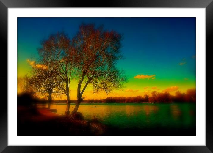 Silent Dreaming Lake                               Framed Mounted Print by Sue Bottomley