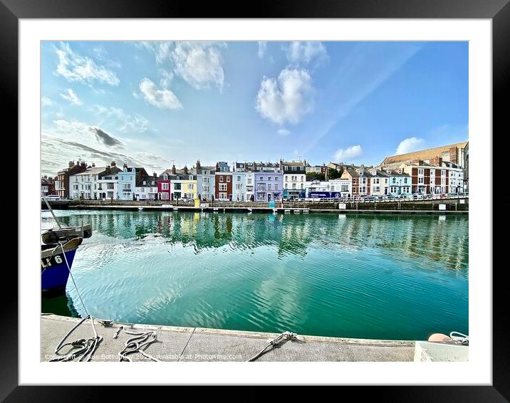 Weymouth Bay Harbour Framed Mounted Print by Sue Bottomley