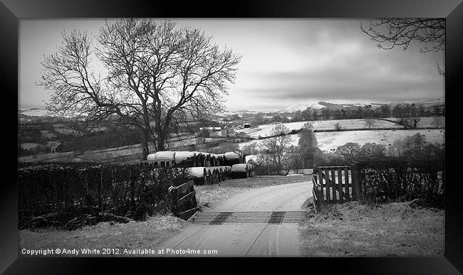 Winter Scene towards Thorpe Framed Print by Andy White