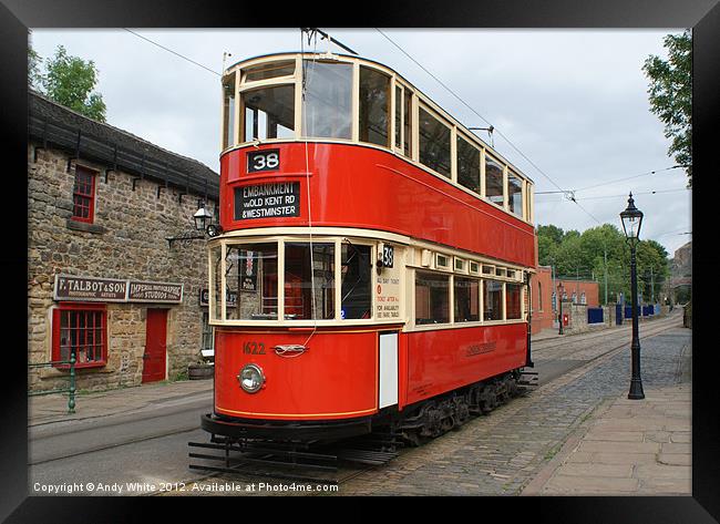 London Tram Framed Print by Andy White