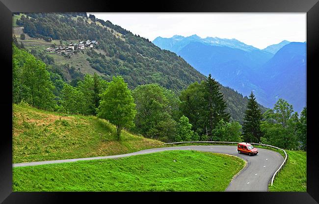 Mountain Village Framed Print by Andy White