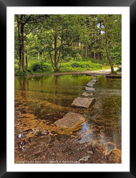 Stepping Stones Framed Mounted Print by Jon Saiss