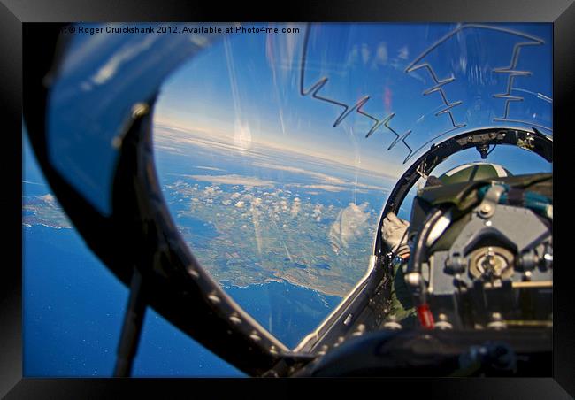 A pilot's eye view Framed Print by Roger Cruickshank